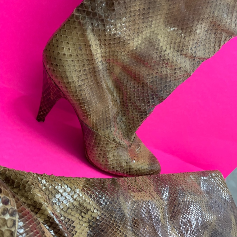 Miguel Hernandez snakeskin boots